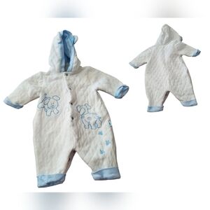 Blue and White Kids One Piece - 3 Months